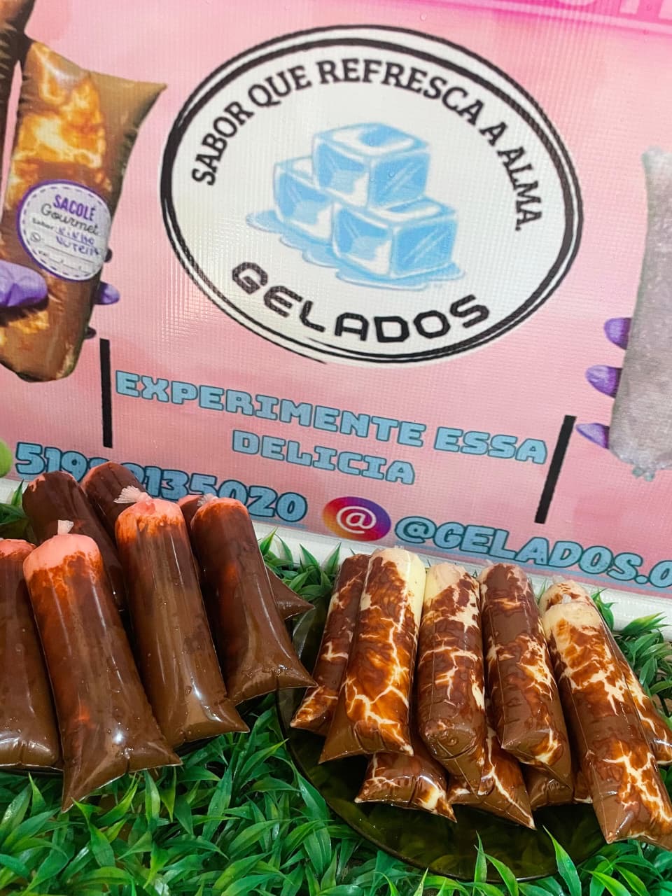 Gelados açaí e sacolé gourmet